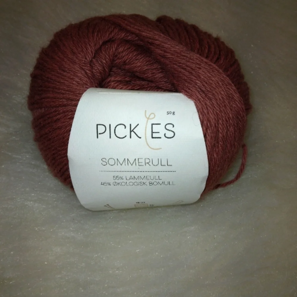 YARN Pickles Sommerull 50g, shade SD071, dusky rose, Lamb's Wool organic…